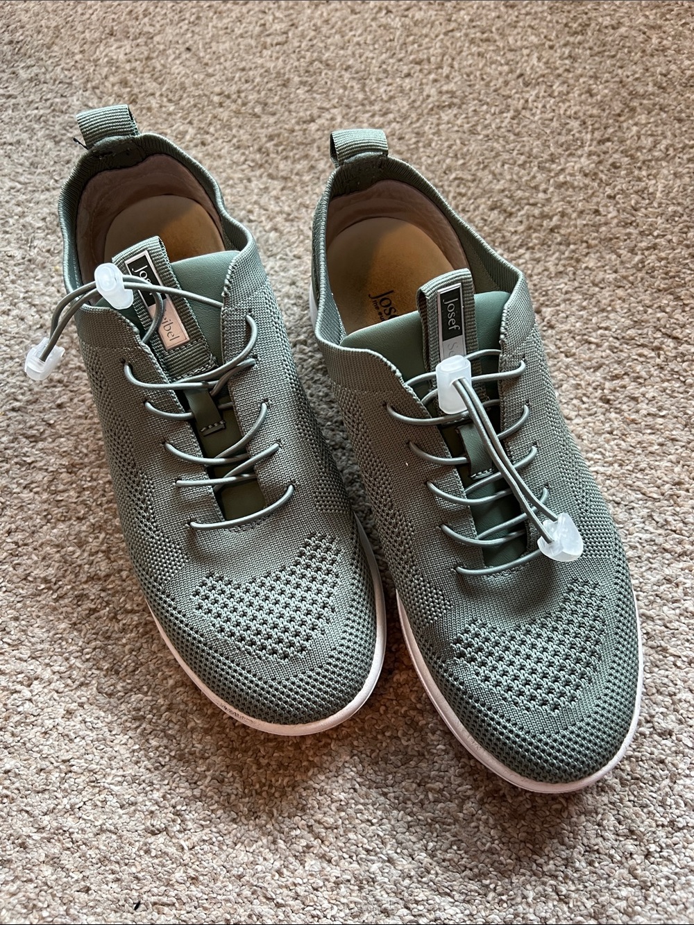 Josef Seibel Sina 65 Olive Sneaker / Walking Shoes size 38 EU (US 7.5)